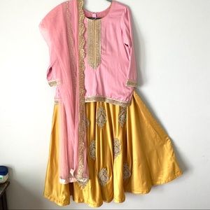 Pakistani Indian Lengha Skirt Sharara M